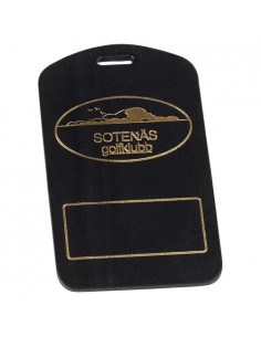 Bagbricka läder med tryck